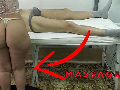 Maid Masseuse with Big Butt let me Lift her Dress & Fingered her Pussy While she Massaged my Gumshoe !